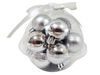 Набор шаров 12X30mm с лентой, в шаре, серебряных, 3 дизайна