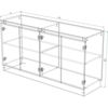 cumpără Comodă Smartex (16472) Т8 160cm Ivory în Chișinău 