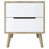 купить Тумбочка Trendy Flora-Sapphire Oak, White, 50x60x44cm в Кишинёве 