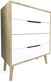 cumpără Comodă Trendy Flora-Sapphire Oak, White, 78x95x45cm (GTR008147) în Chișinău 
