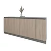 cumpără Comodă Smartex (16493) Т8 200cm Grafit+Stejar Deschis în Chișinău 