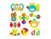 Set 10 zornăitoare pentru bebeluși cu diferite forme și culori HT 939