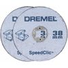 купить Диск отрезной Dremel SC406 Диск cut speedclic, набор 2 шт. 2615S406JC в Кишинёве 