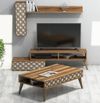 купить Стенка Trendy Planeta Орех, Крем (комплект мебели для гостиной) (GTR001256) в Кишинёве 
