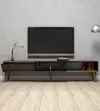 cumpără Comodă TV Trendy Milano, Nuc, Negru 180x40x35cm în Chișinău 