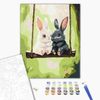 купить Картина по номерам BrushMe KBS0198FC 30x40 сm (fără cutie) Iepurașii pe leagăn в Кишинёве 