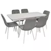 cumpără Set masă și scaune Evelin di Costacurta стол DT-431-1R Wh + 6 стульев YTC-080Wh Light grey în Chișinău 