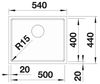 купить Мойка кухонная Blanco Quato 500-U (528230) в Кишинёве 