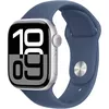 купить Смарт часы Apple Watch Series 10 GPS 42mm Silver Aluminium Case with Denim Sport Band - S/M MWWA3 в Кишинёве 