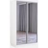 купить Шкаф Mobildor-Lux Раздвижные зеркальные двери Fox (110x60x220 см, высота) Белые в Кишинёве 