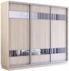 cumpără Dulap Mobildor-Lux Fox uși glisante din PAL cu elemente din oglindă (250x60x200H cm) Sonoma în Chișinău 