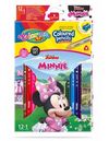Набор цветных карандашей + 1 карандаш с 2 цветами серебро / золото - Colorino Dinsey Minnie Mouse
