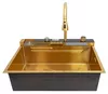 cumpără Chiuvetă bucătărie cu bateria SanDonna HD7550 Auriu robinet cascadă reglabil în Chișinău 