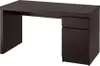 купить Офисный стол Ikea Malm 140x65 cm (Negru-maro) в Кишинёве 