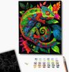 купить Картина по номерам BrushMe BSB0023FC (fără cutie) Cameleon neon в Кишинёве 