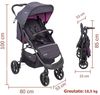 купить Детская коляска BabyGo BGO-6324 3 in 1 Style Rosa в Кишинёве 