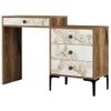 cumpără Măsuţa de toaletă Trendy Lizbon 552, Nuc, Alb, 124x84x40cm (masa de machiaj) (GTR001461) în Chișinău 