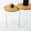 cumpără Măsuţă cafea Trendy Serenity 2, Stejar, Transparent, set în Chișinău 
