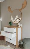 купить Комод Trendy Nisan 1600-026-White, Walnut, 90x85x42cm (GTR007928) в Кишинёве 