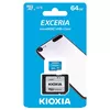 cumpără Card de memorie 64GB Kioxia Exceria LMEX1L064GG2 microSDHC, 100MB/s, (Class 10 UHS-I) + Adapter MicroSD-SD în Chișinău 