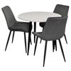 купить Комплект стол и стулья Evelin di Costacurta стол DT 404-3B + 3 стула YTC-055B Dark grey в Кишинёве 