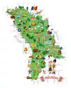 cumpără Puzzle Dodo 300634 Joc puzzle educațional Harta Moldovei, 100 piese în Chișinău 