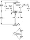 купить Смеситель для умывальника Grohe Essence Phantom Lavoar S Black 24172KF1 в Кишинёве 