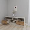 cumpără Comodă TV Smartex (16347) Т6 140cm TV Kashemir+Stejar Inchis în Chișinău 