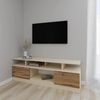 cumpără Comodă TV Smartex (16551) Т9 200cm TV Ivory+Stejar Inchis în Chișinău 