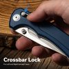 купить Нож походный Sencut S25001A-2 Slybolt, mâner Canvas Micarta albastru, Crossbar Lock в Кишинёве 
