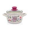 cumpără Cratiță Metalac 55003 Cratita emailata Small things D14cm, 1.55L, capac din sticla în Chișinău 