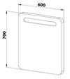 cumpără Oglindă baie Martat Perla 60cm (white) LED în Chișinău 
