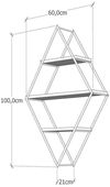 купить Полка декоративная Trendy Prizma 60x100x21cm (GTR005426) в Кишинёве 