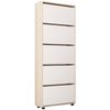 купить Полка для обуви Mobildor-Lux Leo 80x27x203H cm Sonoma/White в Кишинёве 