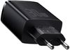 купить Зарядное устройство сетевое Baseus CCXJ-E01 2*USB-A+1*Type-C, Compact Series, Black в Кишинёве 