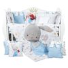 купить Детское постельное белье PernaMea Set lenjerie 8 piese Premium Iepuras albastru (PM.105896/8) в Кишинёве 
