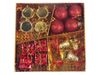 Set decoratiuni pentru brad (globuri, tobe, clopotei, cadouri), 16buc