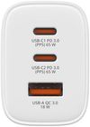 купить Зарядное устройство сетевое Verbatim VER_32353 Essentials GaN Charger 65W, 3 Ports, White в Кишинёве 