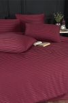 cumpără Textile de casă Promstore 53380.5 Lenjerie de pat Euro 2 NH Stripe Satin, bordo în Chișinău 