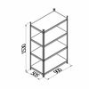 купить Стеллаж металлический с пластиковой плитой Moduline 900x505x1530 мм, 4 полок/PLB в Кишинёве 