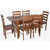 cumpără Set masă și scaune Evelin di Costacurta стол HV-29V Burnish Oak + 6 стульев GLORIA Burnish/Ekea12 Dark Brown în Chișinău 