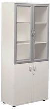 cumpără Dulap de birou Tisam Шкаф книжный со стеклянными дверцами 802х403х1816мм (0641Р) în Chișinău 