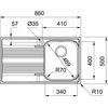 купить Мойка кухонная Franke 101.0356.758 SRX 611-86 в Кишинёве 