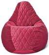 купить Кресло-мешок BeanBag BM6150, Кресло Груша из велюра Maserrati "Romb", XXL, бордовый в Кишинёве 