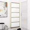 купить Полка для обуви Mobildor-Lux Leo Slim 90x16x203H cm Sonoma/White в Кишинёве 