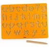 Tablă din lemn cu alfabet (litere mici) și indicator pentru scriere corectă VIGA 