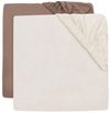 купить Детское постельное белье Jollein 2511-507-68115 Cearsaf cu elastic Jersey Milky Coffee/Ivory, 120x60cm, 2buc в Кишинёве 