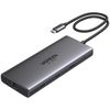 купить Переходник для IT Ugreen 15534 HUB 10in1 USB-C to 2*HDMI(8K@30Hz)+USB-A3.0+USB-C3.0+2*USB-A2.0+SD/TF+GigabitRJ45+PD(100W), CM639, Space Gray в Кишинёве 