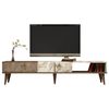 cumpără Comodă TV Trendy Milano, Nuc, Marmura Alba 180x40x35cm în Chișinău 