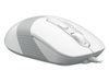 Mouse A4Tech FM10, Optical, 600-1600 dpi, 4 buttons, Ambidextrous, 4-Way Wheel, White/Grey, USB 